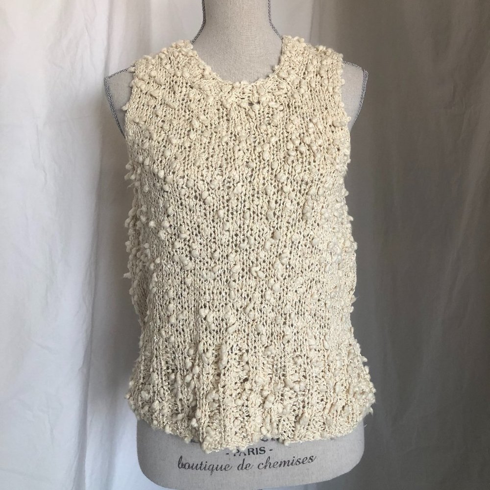 Popcorn knit tank